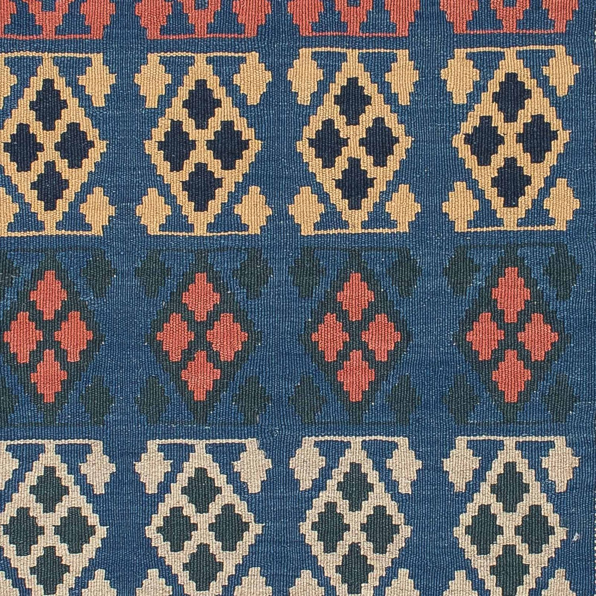 Kelim Carpet - orientalisk matta - 180 x 114 cm - blå