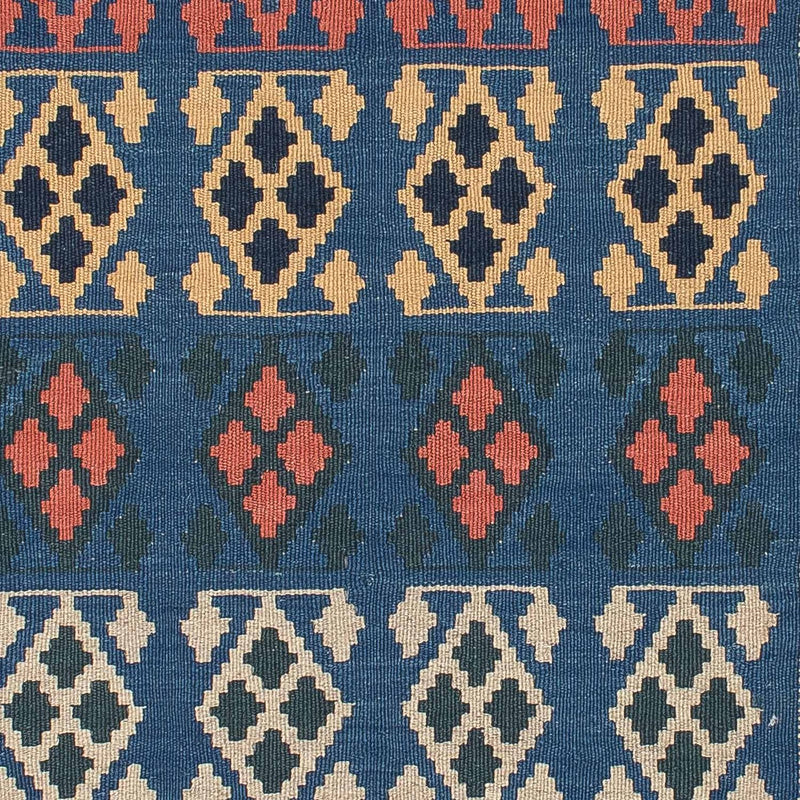 Kelim Carpet - orientalisk matta - 180 x 114 cm - blå