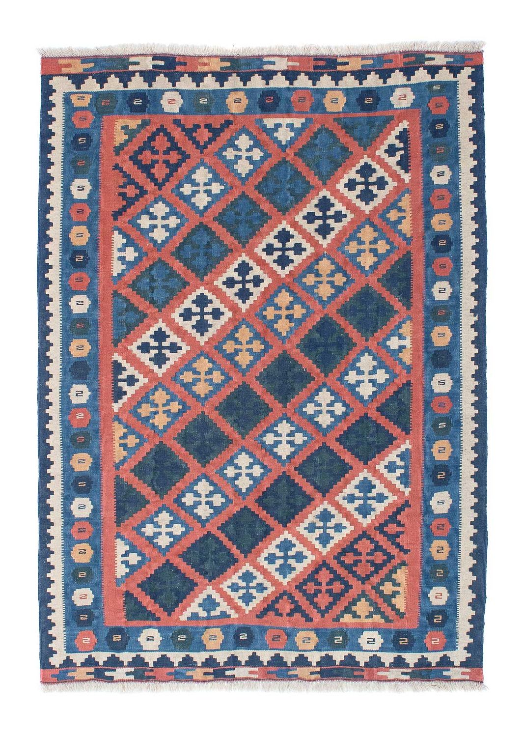 Kelim Carpet - orientalisk matta - 186 x 133 cm - flerfärgad