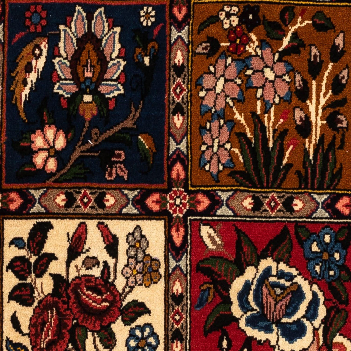 Persisk matta - Nomadic - 158 x 112 cm - mörkröd