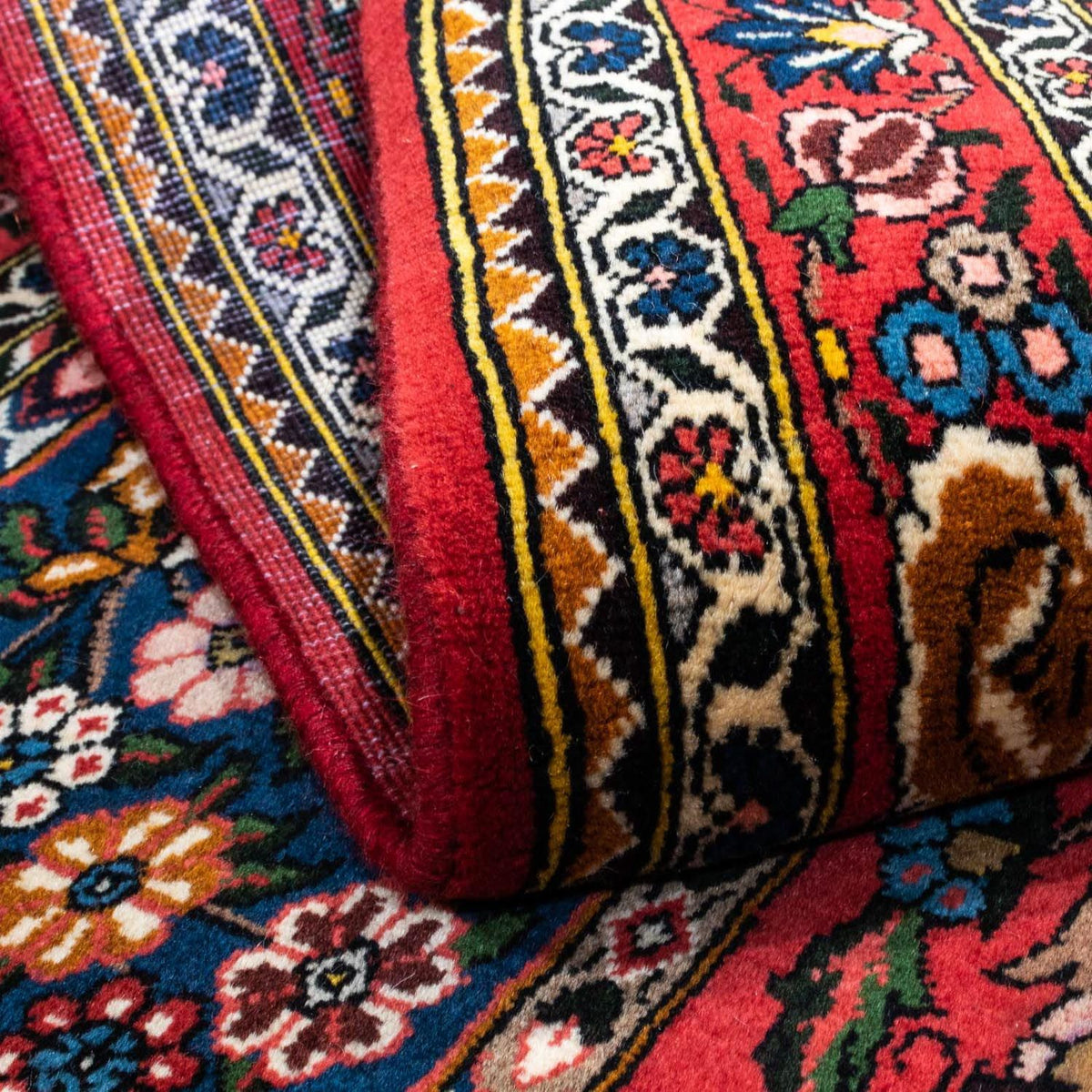 Persisk matta - Nomadic - 158 x 112 cm - mörkröd