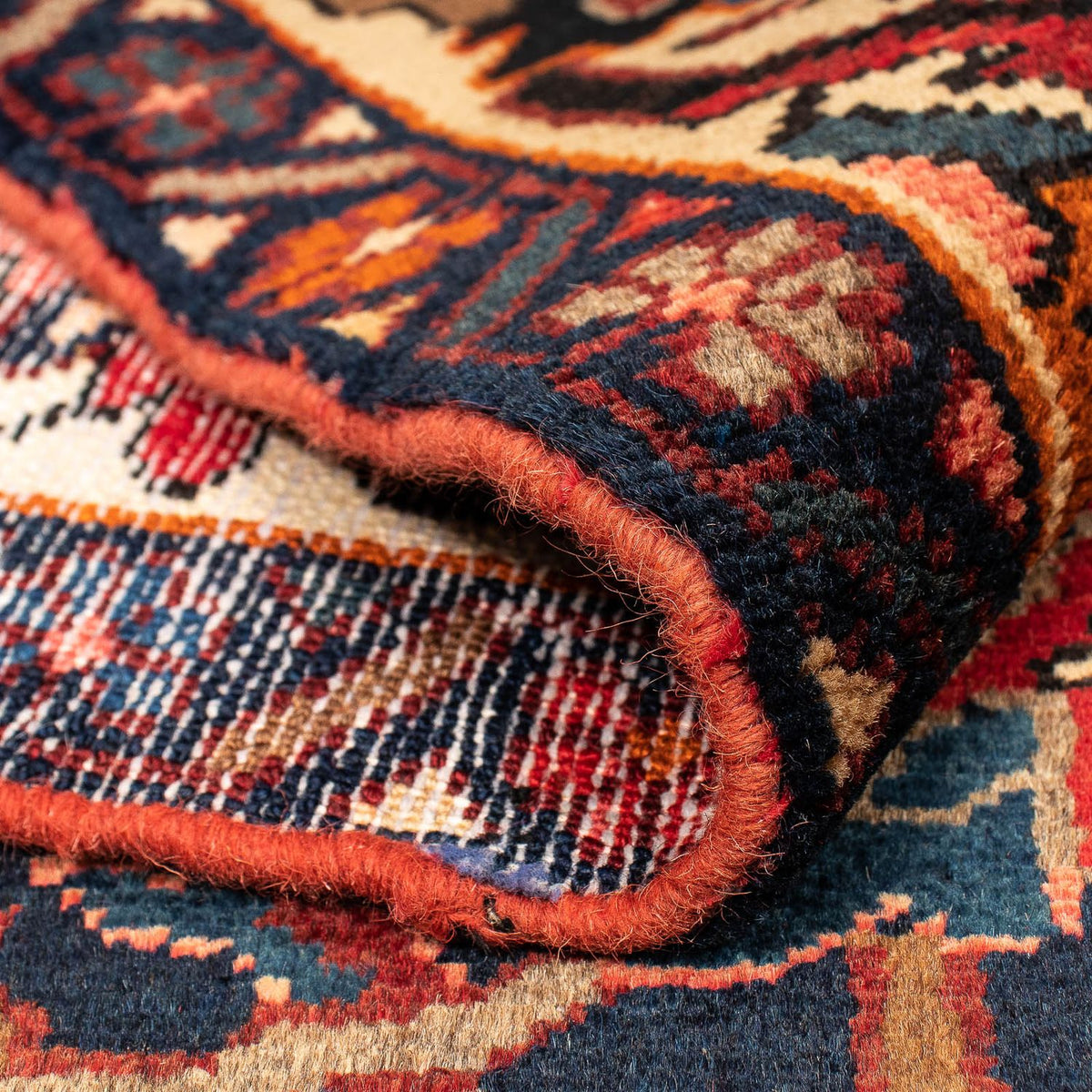 Persisk matta - Nomadic - 364 x 312 cm - mörkröd