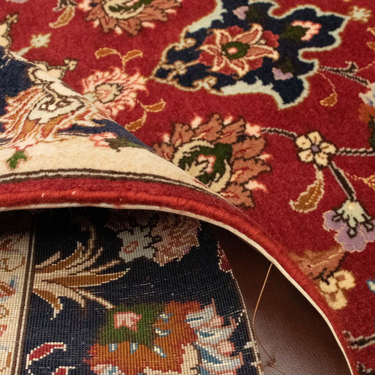 Persisk matta - Tabriz - Royal - 150 x 101 cm - mörkröd