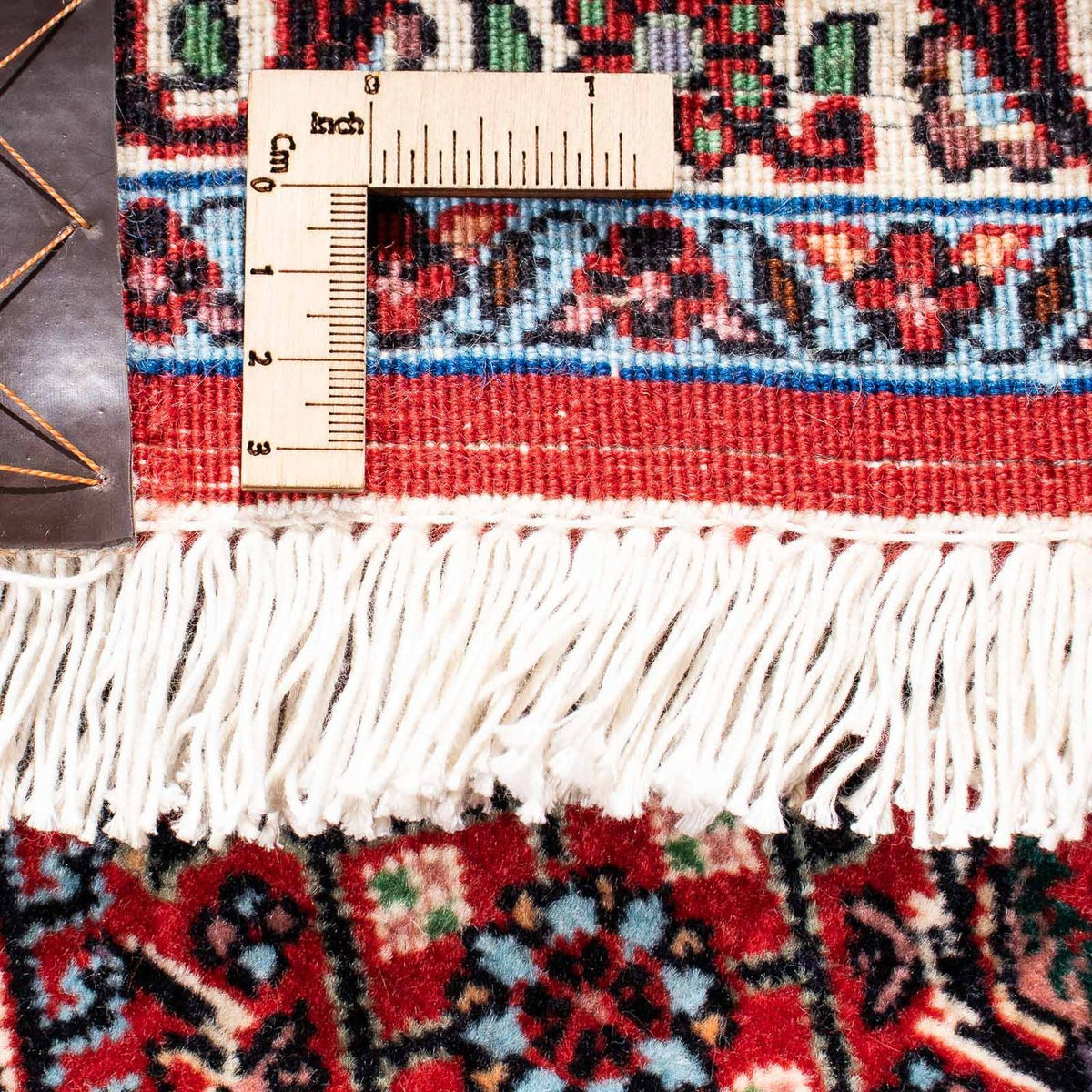 Persisk matta - Bijar - 237 x 173 cm - mörkröd