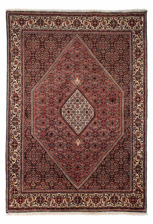 Persisk matta - Bijar - 292 x 200 cm - mörkröd