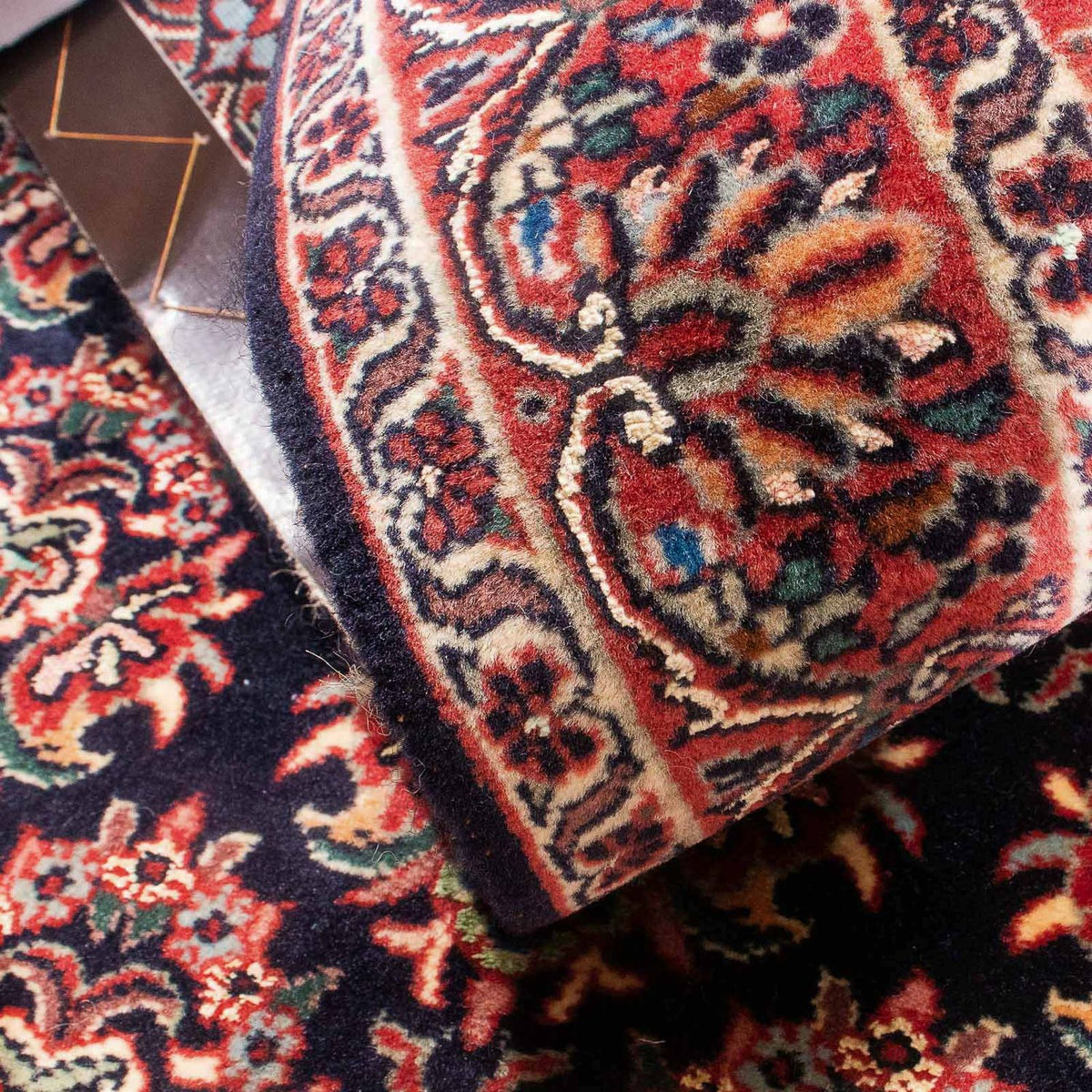 Persisk matta - Bijar - 143 x 82 cm - mörkblå