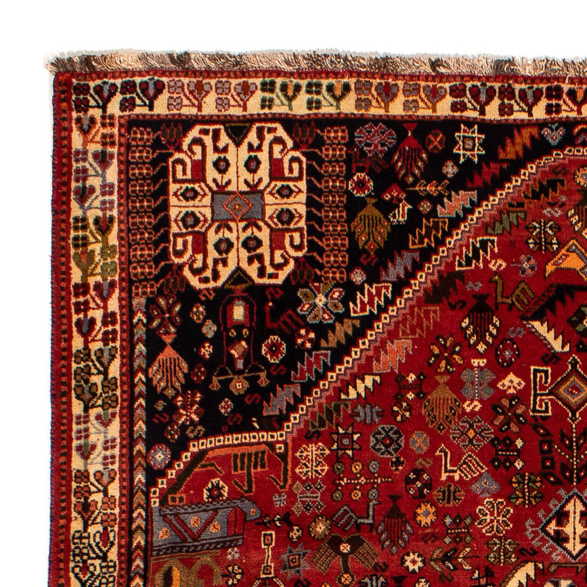 Persisk matta - Nomadic - 290 x 184 cm - mörkröd