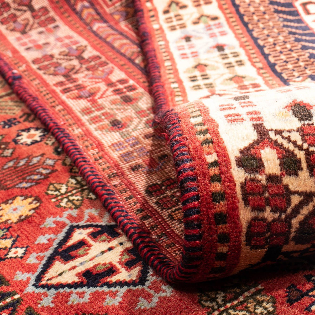 Persisk matta - Nomadic - 290 x 184 cm - mörkröd