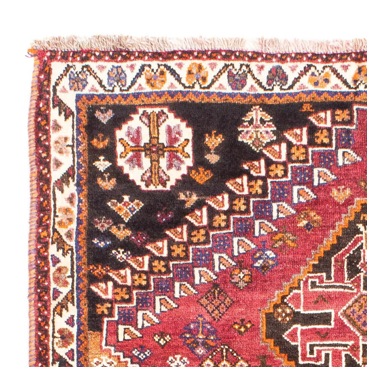 Persisk matta - Nomadic - 160 x 109 cm - mörkröd