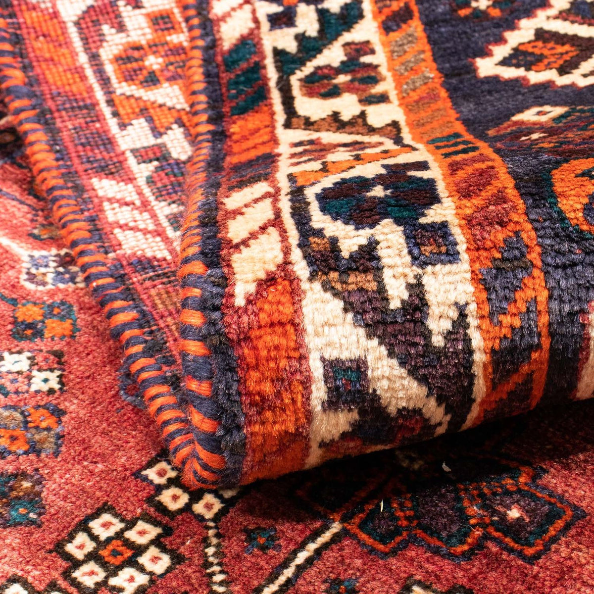 Persisk matta - Nomadic - 152 x 107 cm - mörkröd