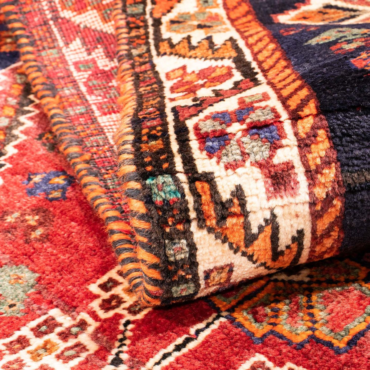 Persisk matta - Nomadic - 157 x 106 cm - mörkröd