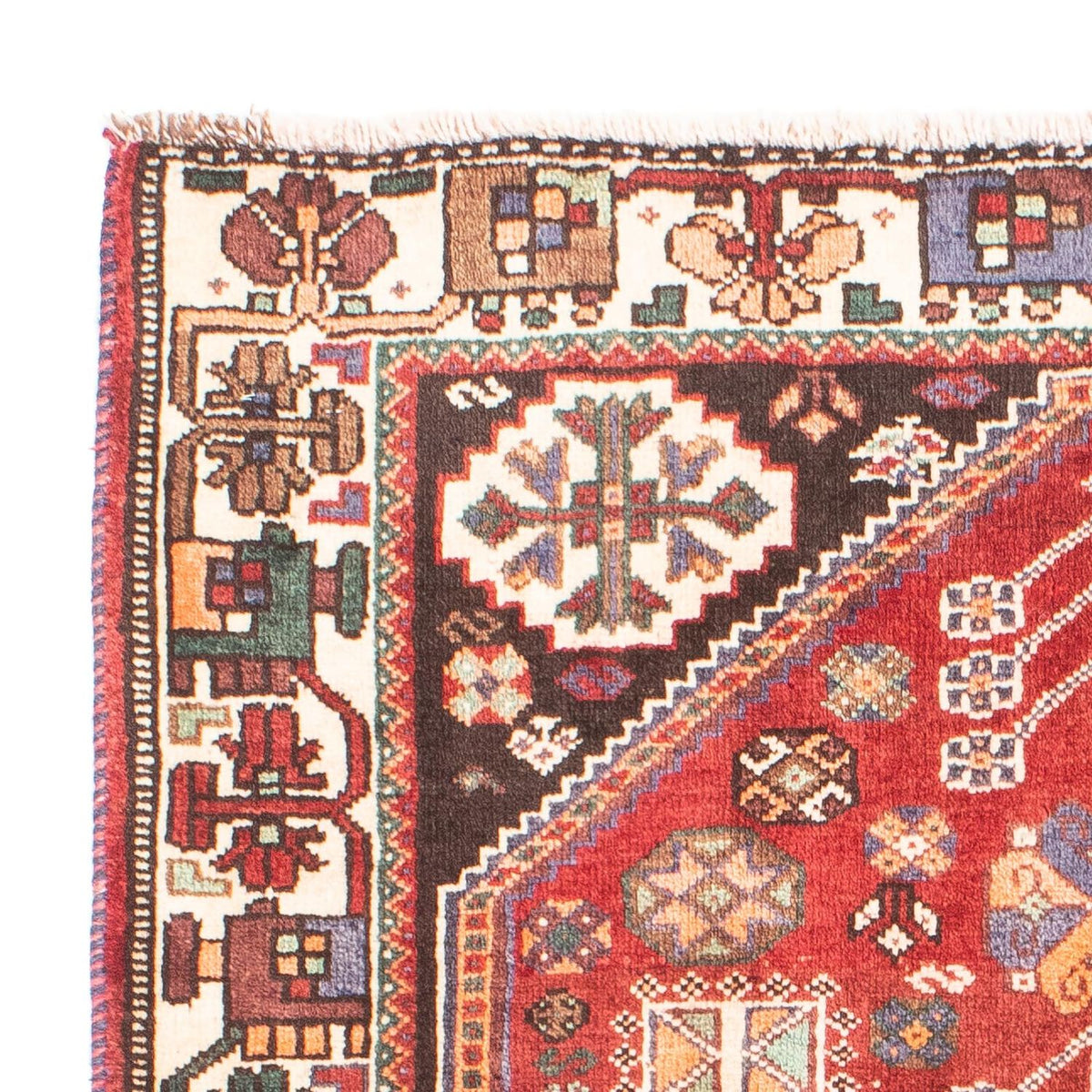 Persisk matta - Nomadic - 152 x 103 cm - mörkröd