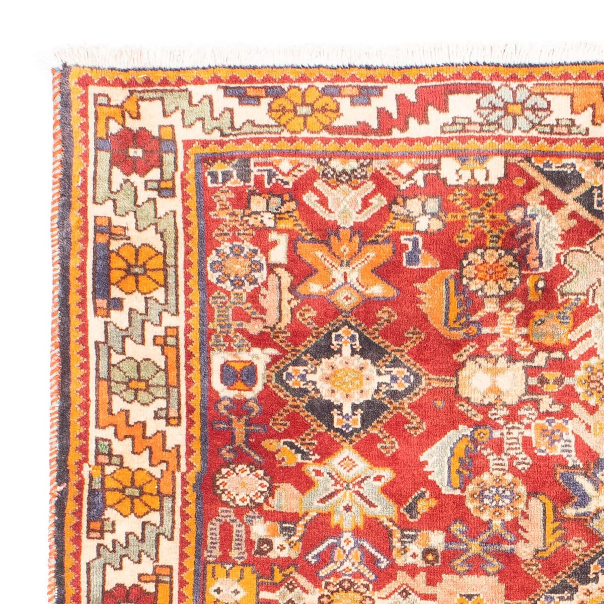 Persisk matta - Nomadic - 149 x 105 cm - mörkröd