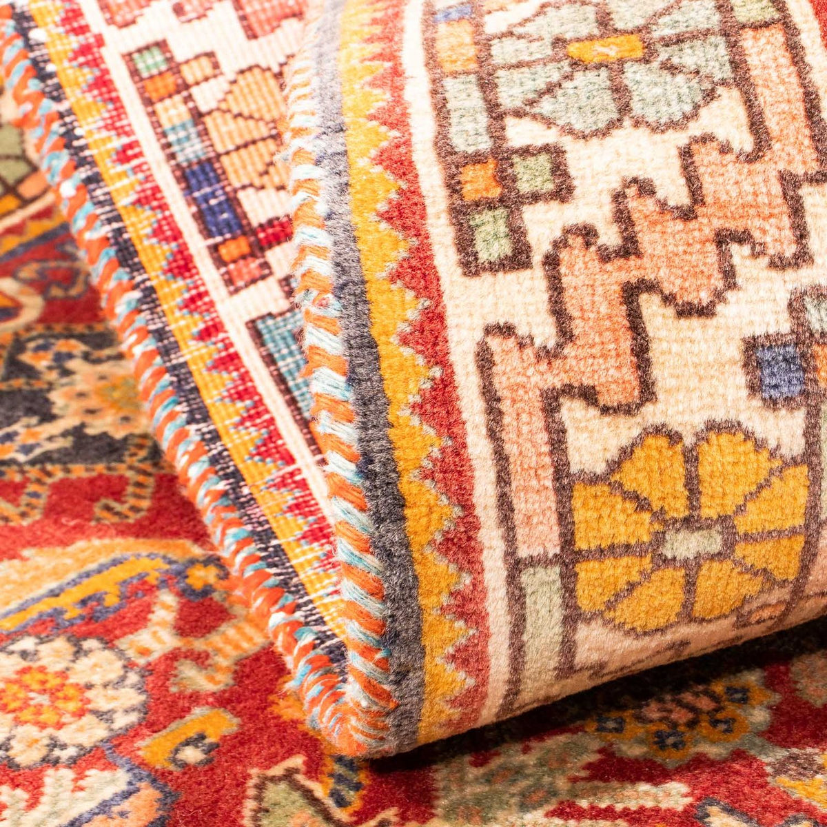 Persisk matta - Nomadic - 149 x 105 cm - mörkröd