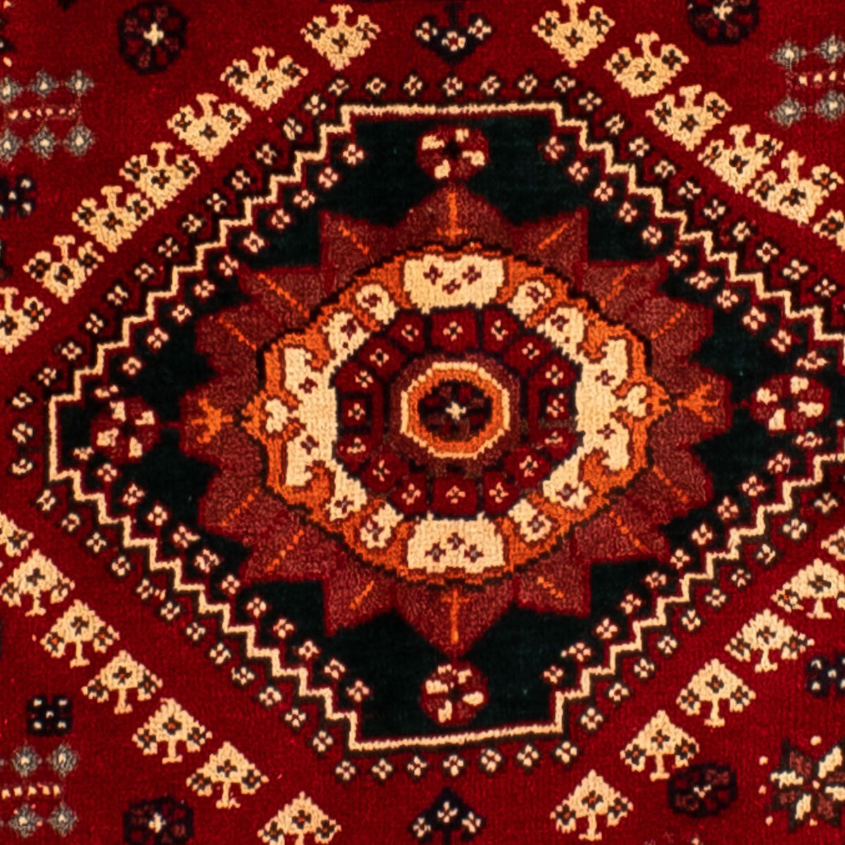 Persisk matta - Nomadic - 272 x 185 cm - mörkröd