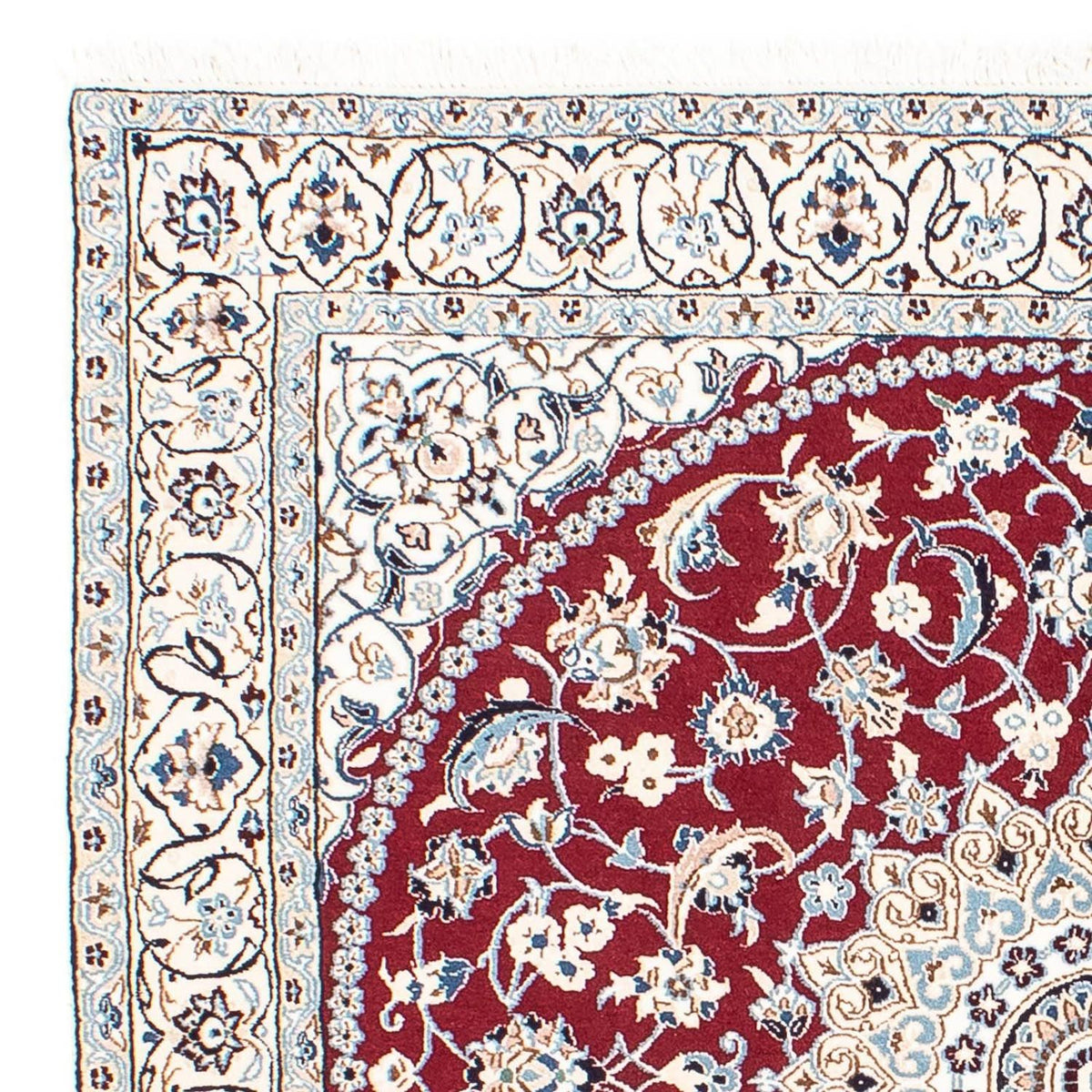 Persisk matta - Nain - Royal kvadrat  - 160 x 155 cm - mörkröd