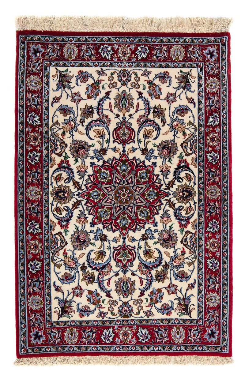 Persisk matta - Isfahan - Premium - 102 x 70 cm - mörkröd