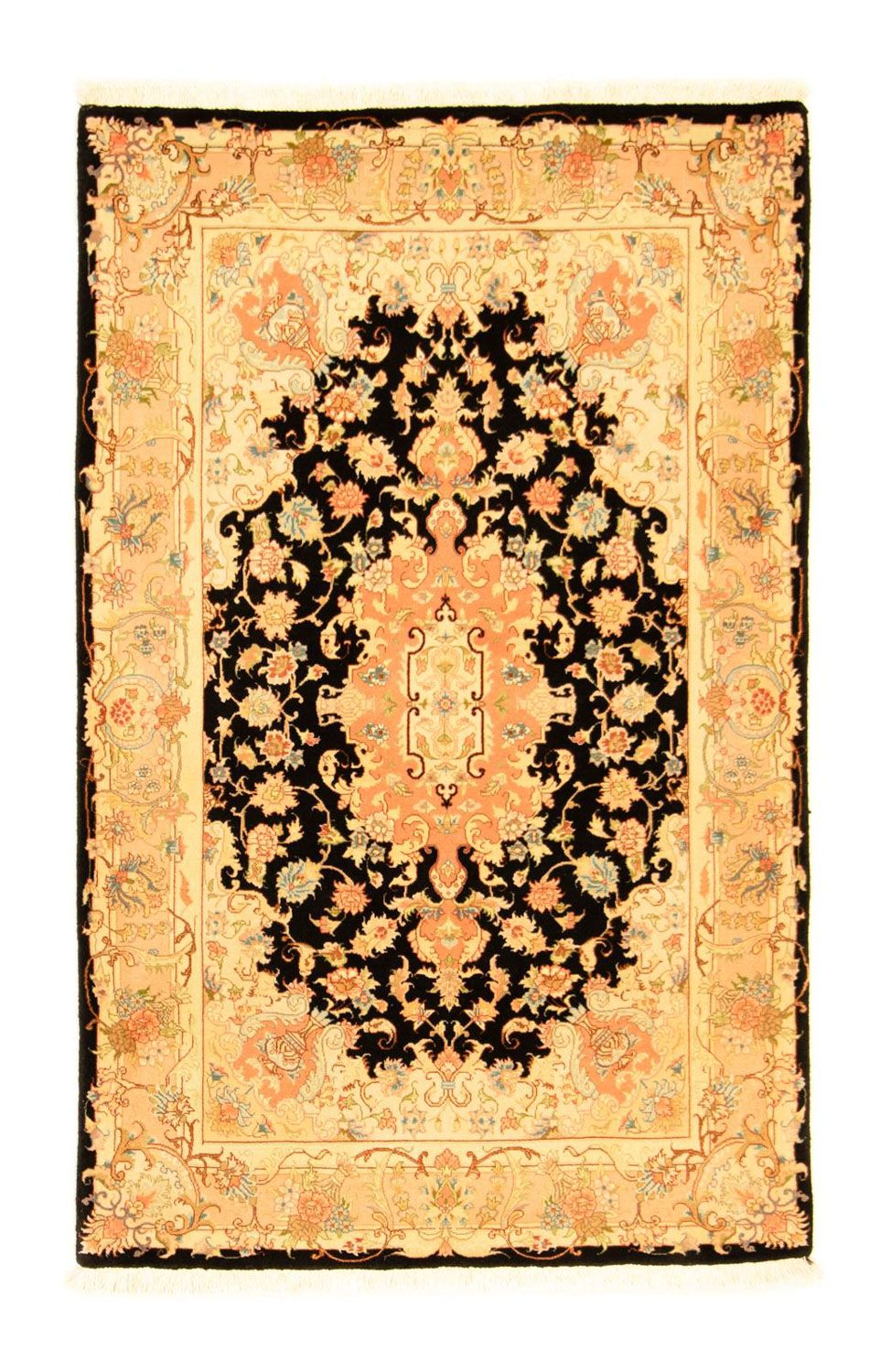 Persisk matta - Tabriz - Royal - 156 x 98 cm - svart