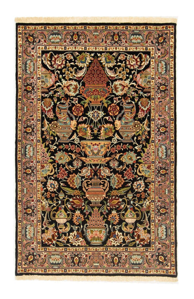 Qom Mattan 102x156cm - Persisk matta - svart