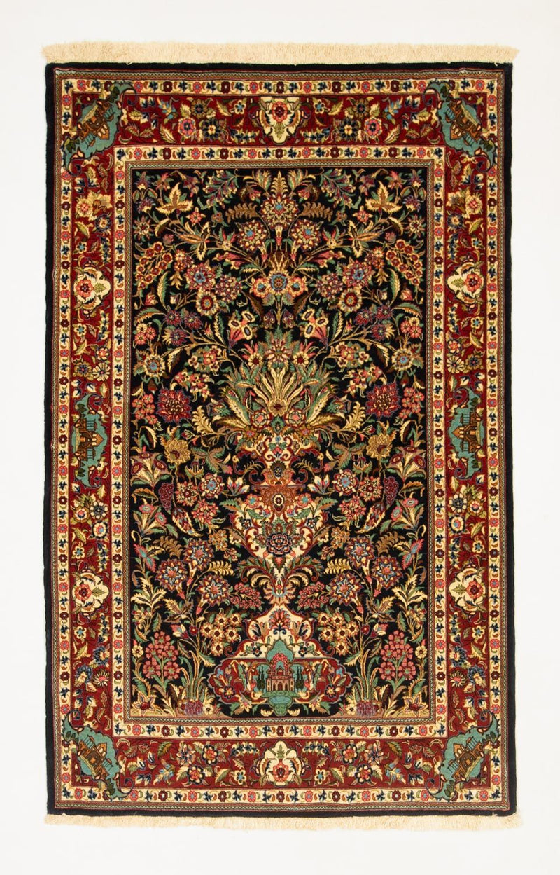 Persisk matta - Ghom - 161 x 101 cm - svart