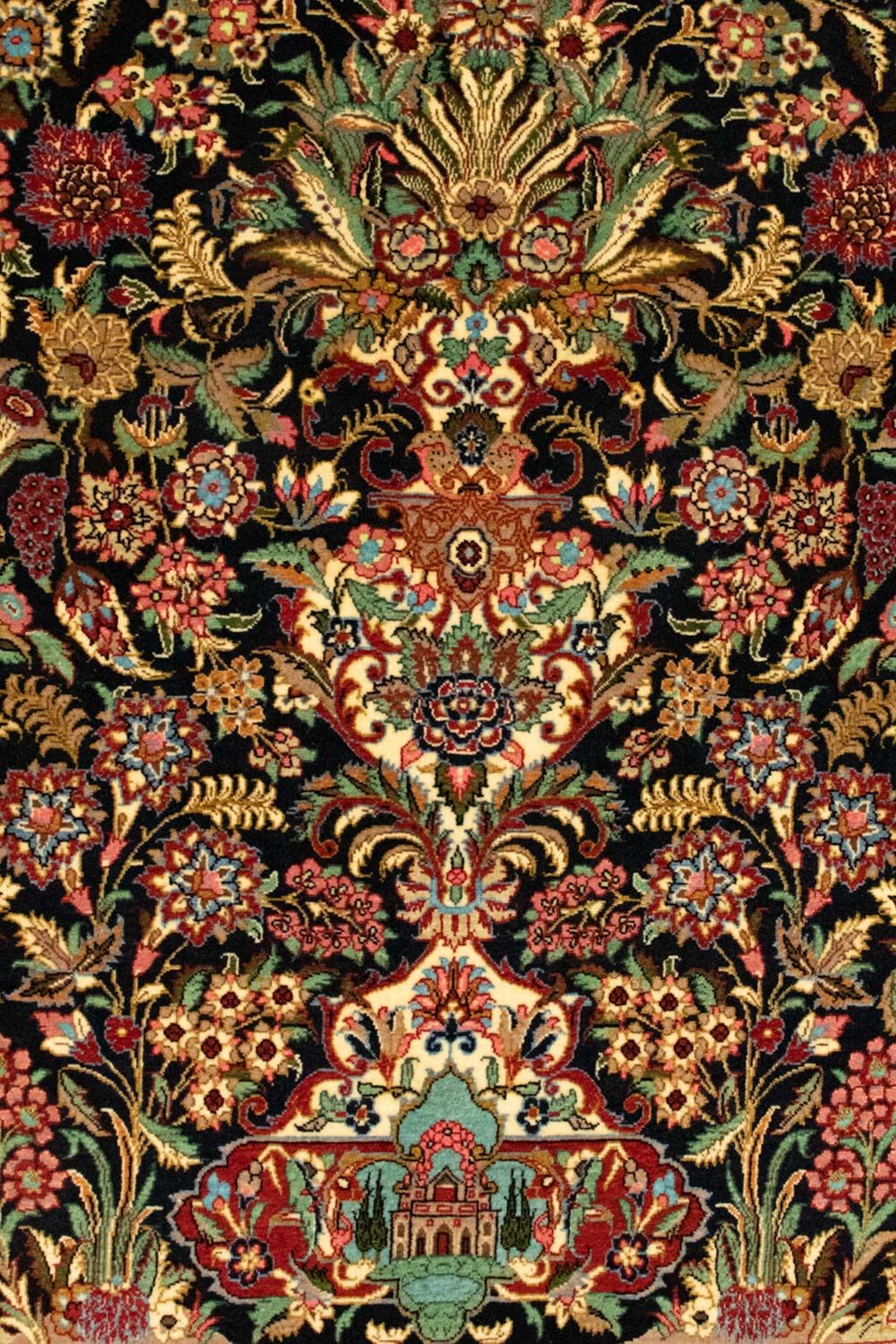 Persisk matta - Ghom - 161 x 101 cm - svart