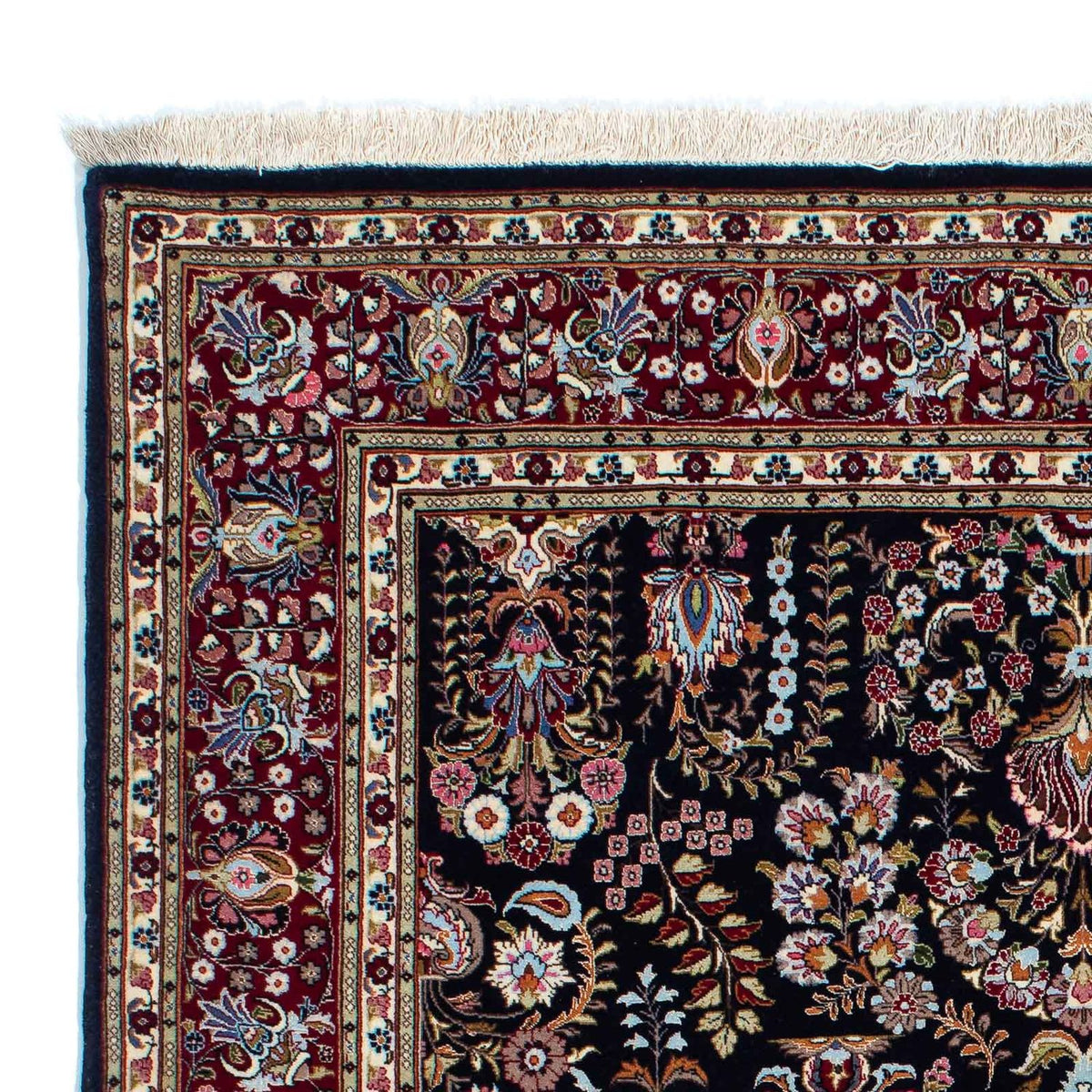 Persisk matta - Ghom - 193 x 141 cm - mörkblå