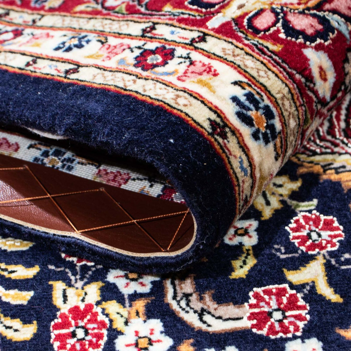 Persisk matta - Ghom - 193 x 141 cm - mörkblå