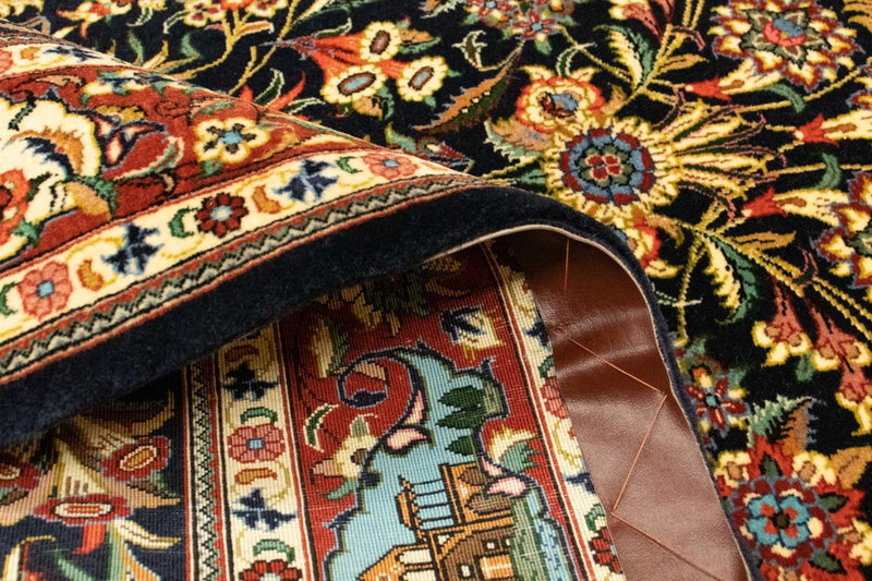 Persisk matta - Ghom - 153 x 102 cm - svart