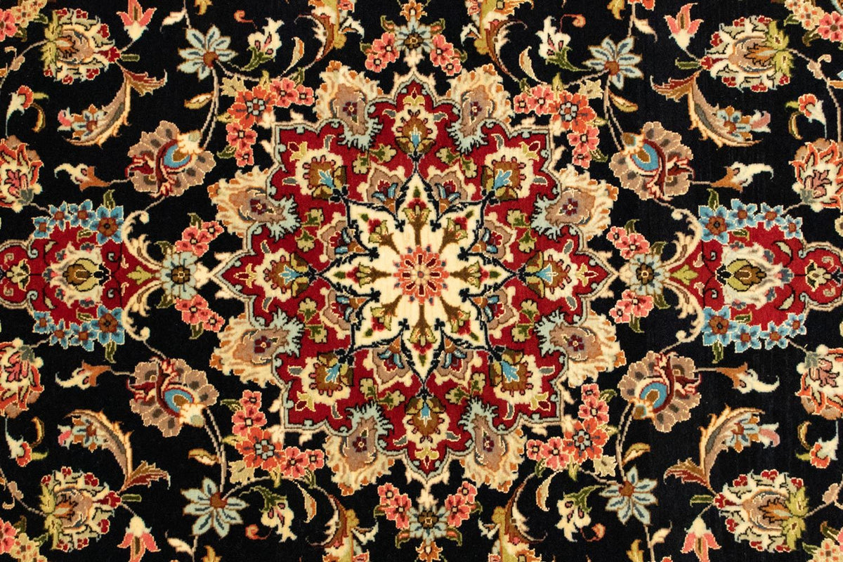 Persisk matta - Ghom - 162 x 102 cm - mörkblå