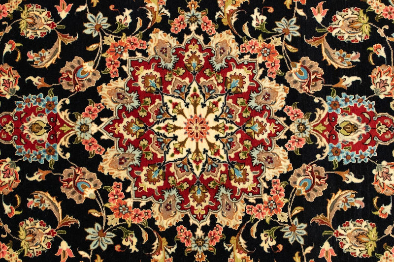 Persisk matta - Ghom - 162 x 102 cm - mörkblå