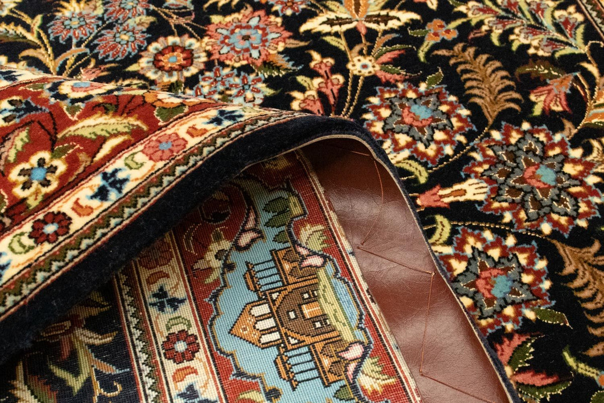 Persisk matta - Ghom - 154 x 103 cm - svart