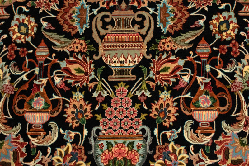 Persisk matta - Ghom - 161 x 102 cm - svart