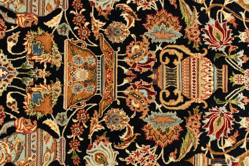 Persisk matta - Ghom - 152 x 99 cm - mörkblå