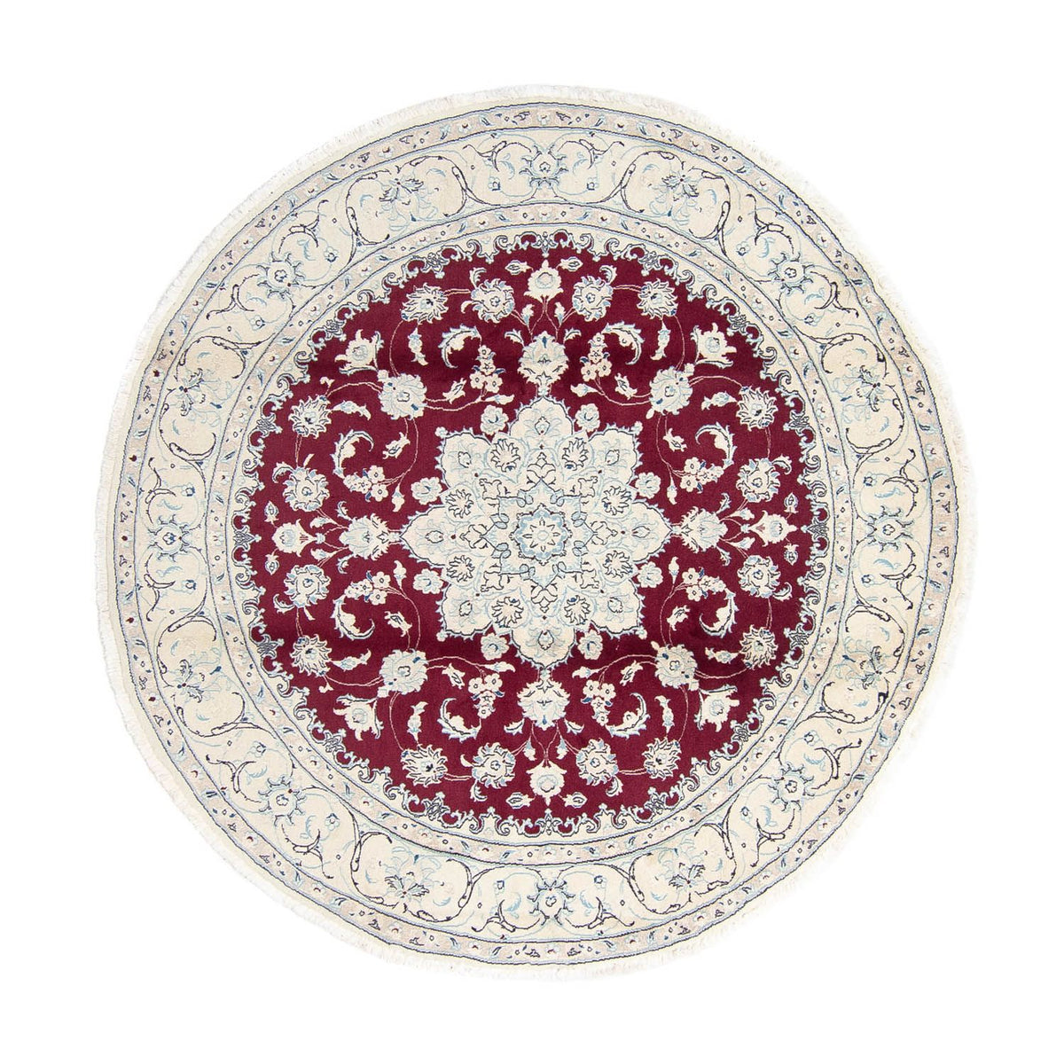 Persisk matta - Nain - Royal - 250 x 250 cm - mörkröd