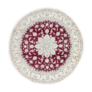 Persisk matta - Nain - Royal - 250 x 250 cm - mörkröd