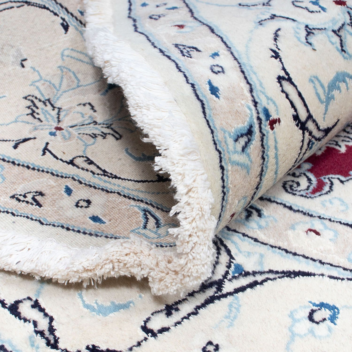 Persisk matta - Nain - Royal - 250 x 250 cm - mörkröd