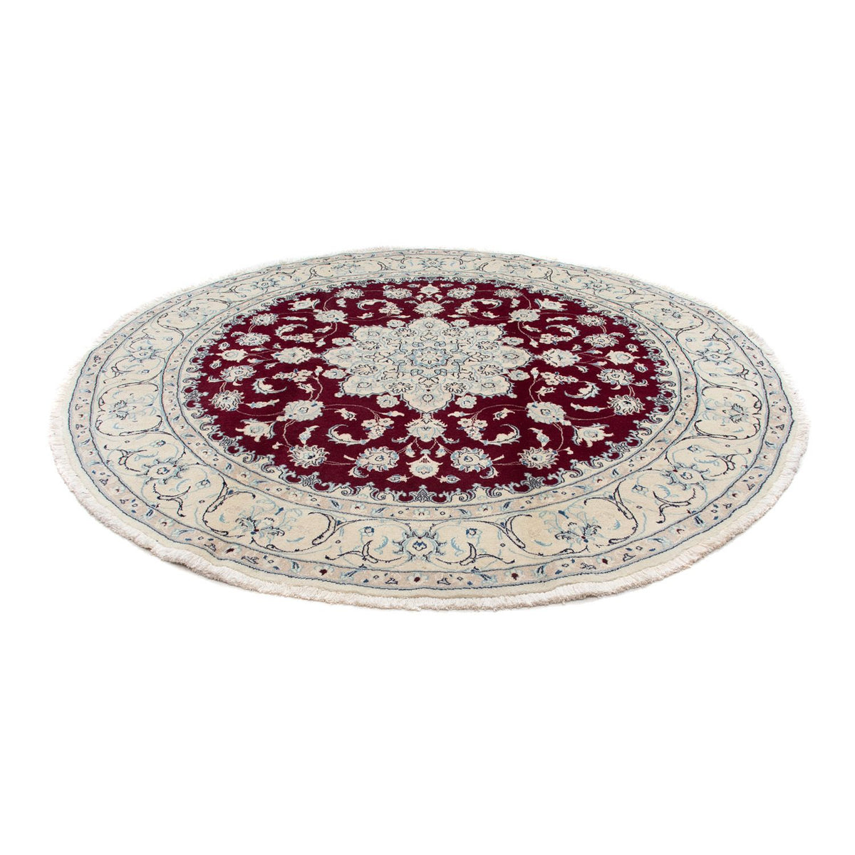 Persisk matta - Nain - Royal - 250 x 250 cm - mörkröd