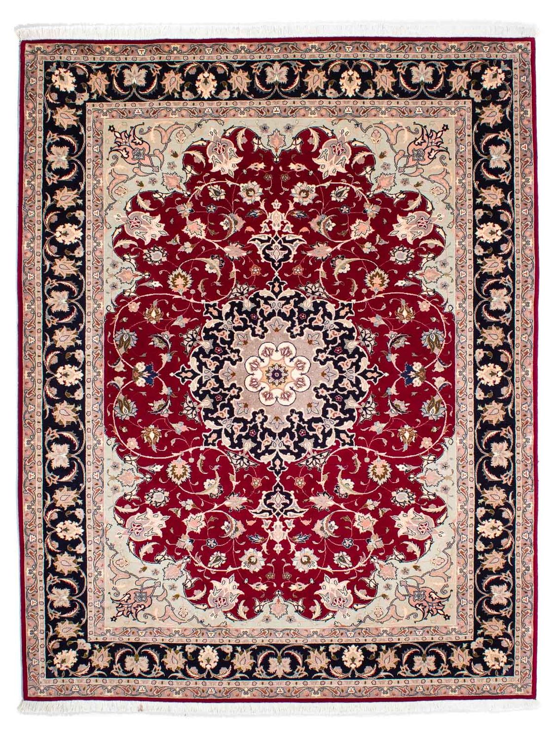Persisk matta - Tabriz - Royal - 240 x 172 cm - mörkröd