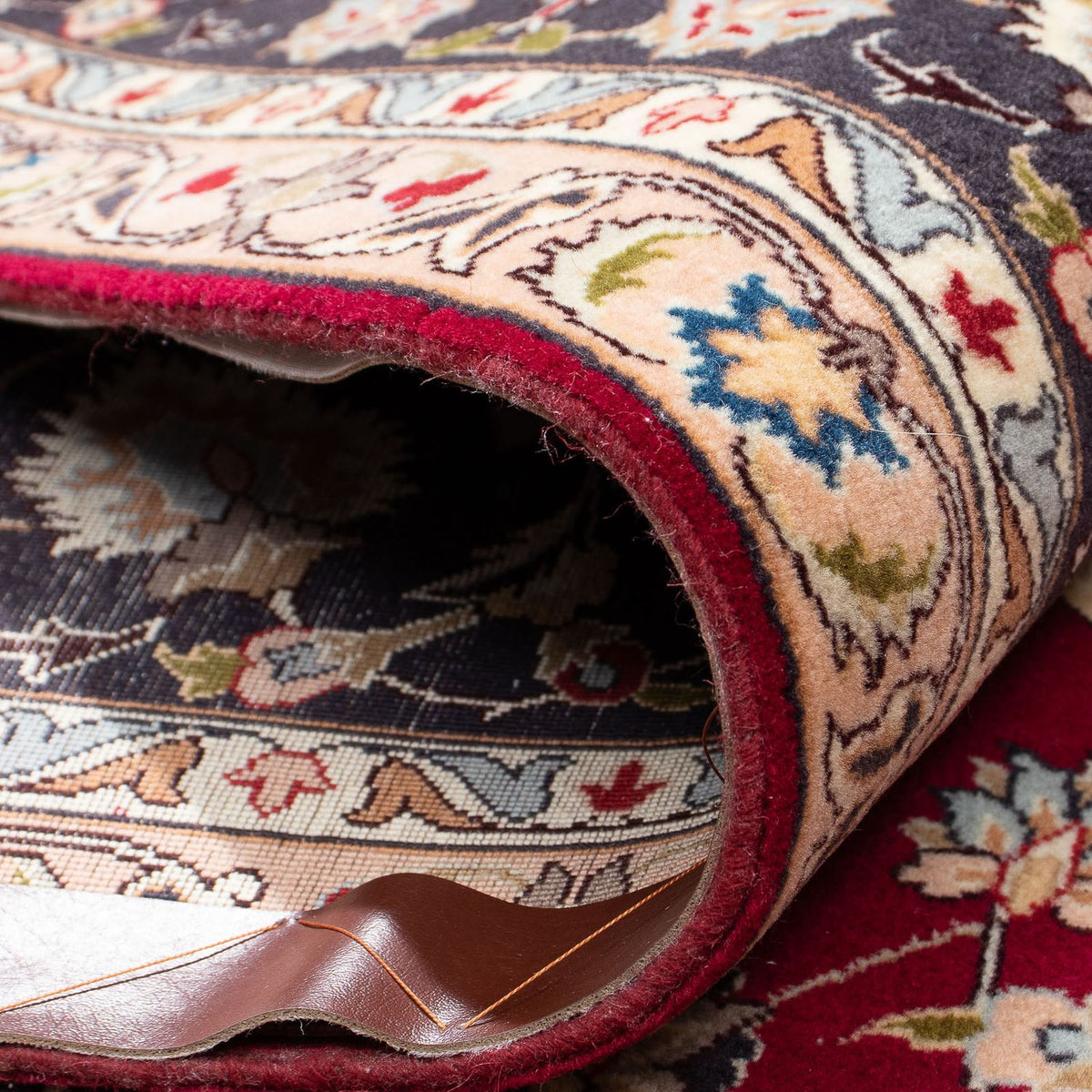 Persisk matta - Tabriz - Royal - 305 x 204 cm - mörkröd