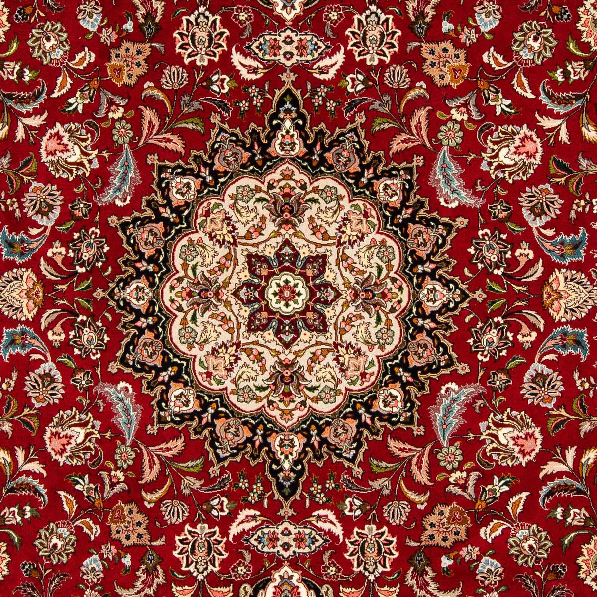 Persisk matta - Tabriz - Royal - 316 x 206 cm - mörkröd