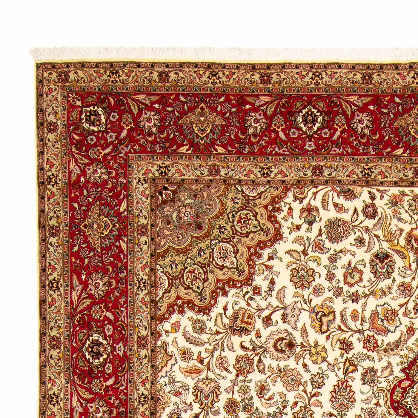Persisk matta - Tabriz - Royal - 415 x 306 cm - ljusbrun