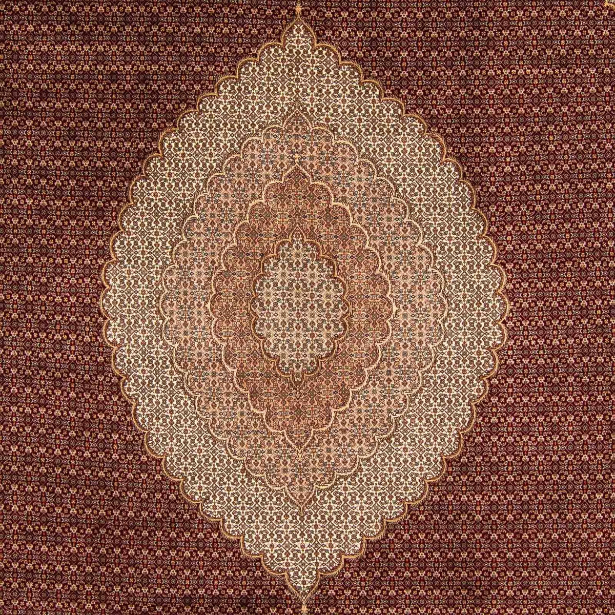 Persisk matta - Tabriz - 403 x 300 cm - mörkröd