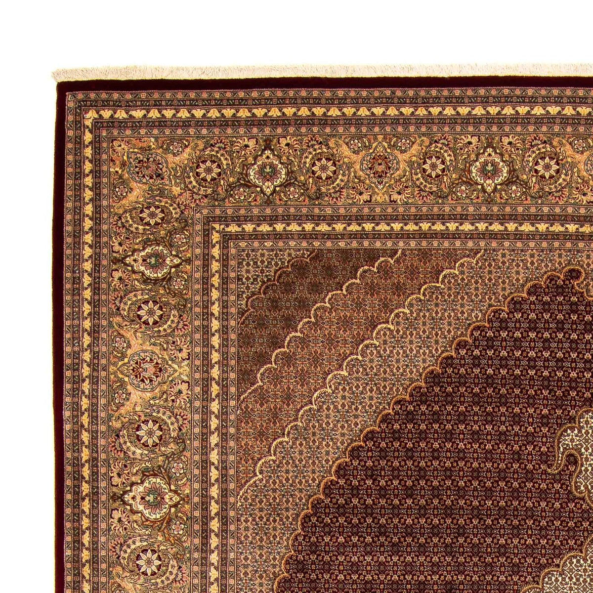 Persisk matta - Tabriz - 403 x 300 cm - mörkröd