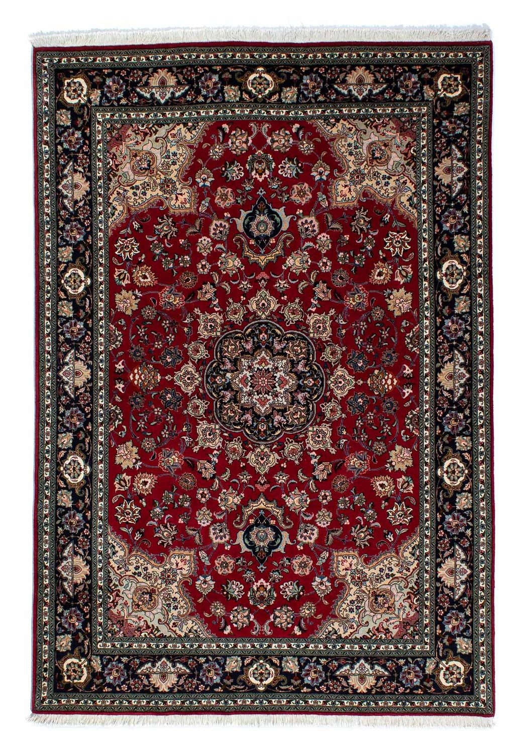 Persisk matta - Tabriz - Royal - 212 x 149 cm - mörkröd