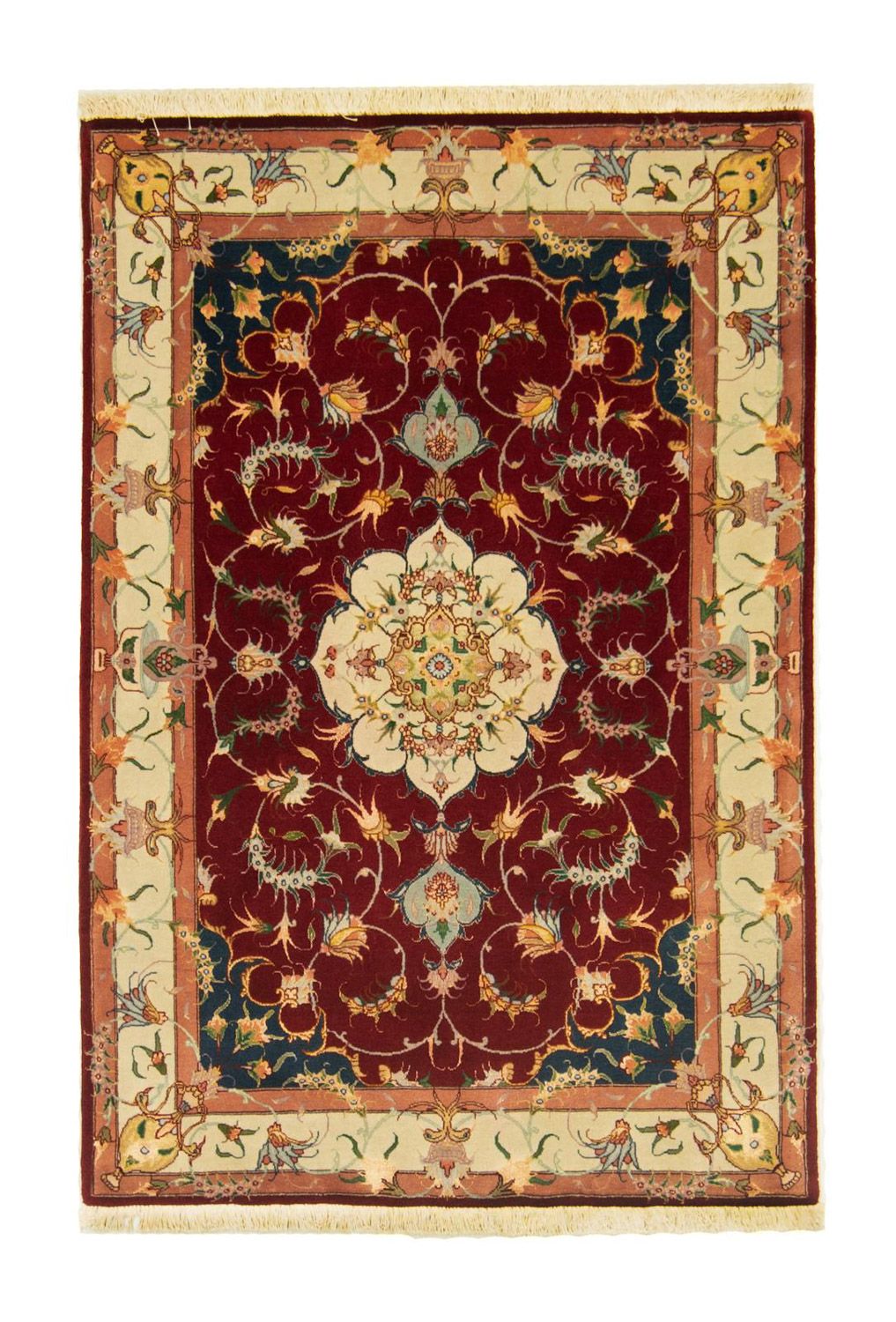 Persisk matta - Tabriz - Royal - 149 x 100 cm - röd