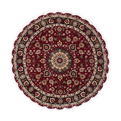 Persisk matta - Tabriz - Royal runt  - 150 x 150 cm - mörkröd