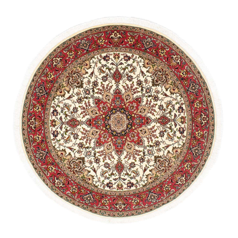 Persisk matta - Tabriz - Royal runt  - 148 x 148 cm - beige