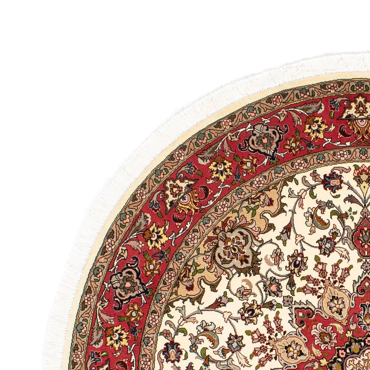 Persisk matta - Tabriz - Royal runt  - 148 x 148 cm - beige