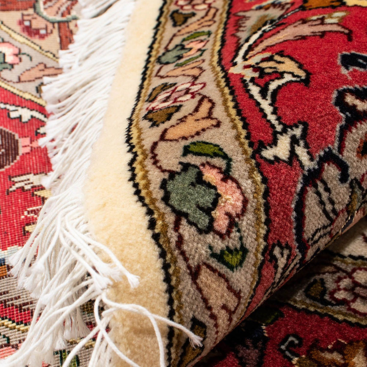 Persisk matta - Tabriz - Royal runt  - 148 x 148 cm - beige