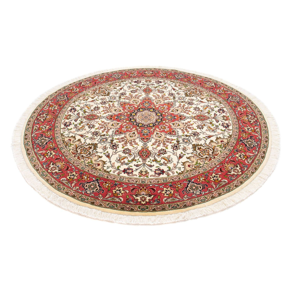 Persisk matta - Tabriz - Royal runt  - 148 x 148 cm - beige